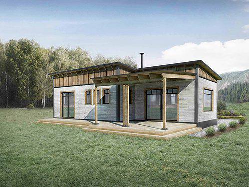 Truoba Mini 217 house plan rear elevation