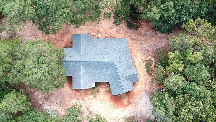 Truoba built house from above in South Carolina
