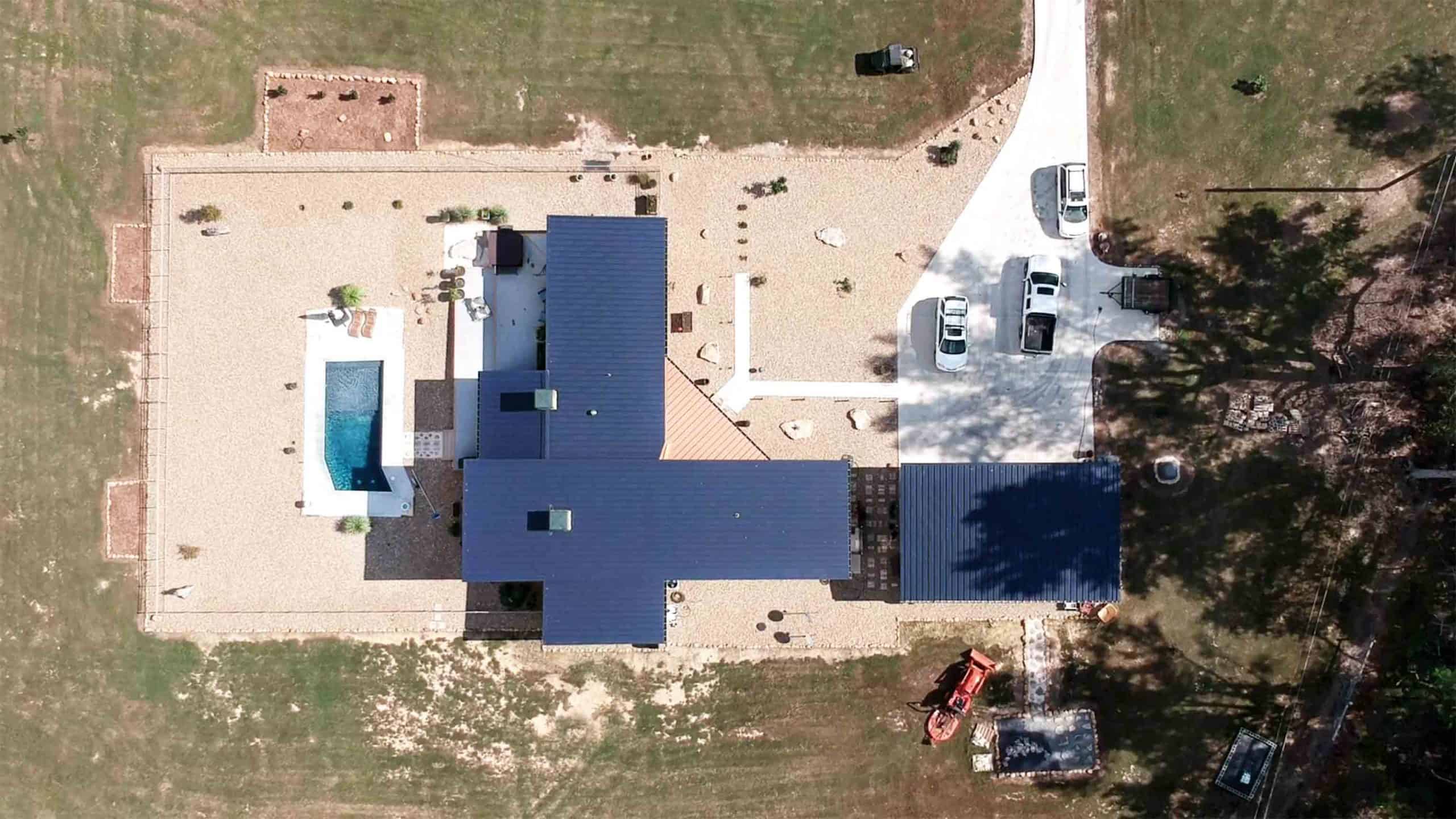 Truoba built house from above in South Carolina