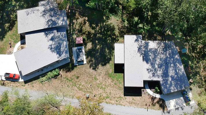 Truoba built house from above in Tennessee