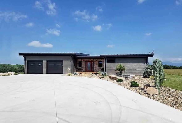 Truoba built house front facade in Virginia