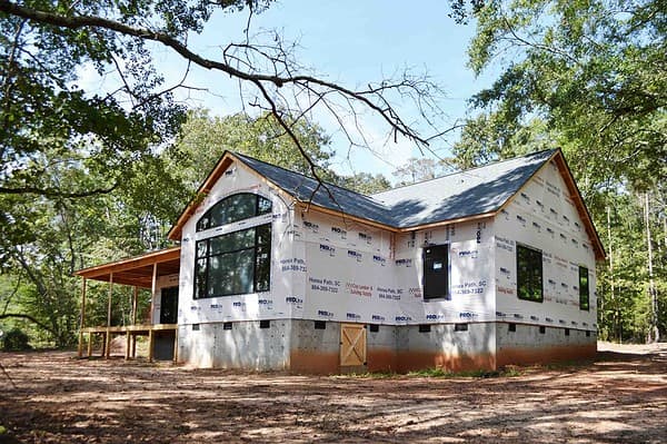 Truoba built house side elevation in South Carolina