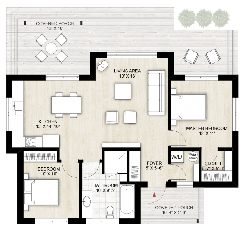 Accessory dwelling unit floor plan