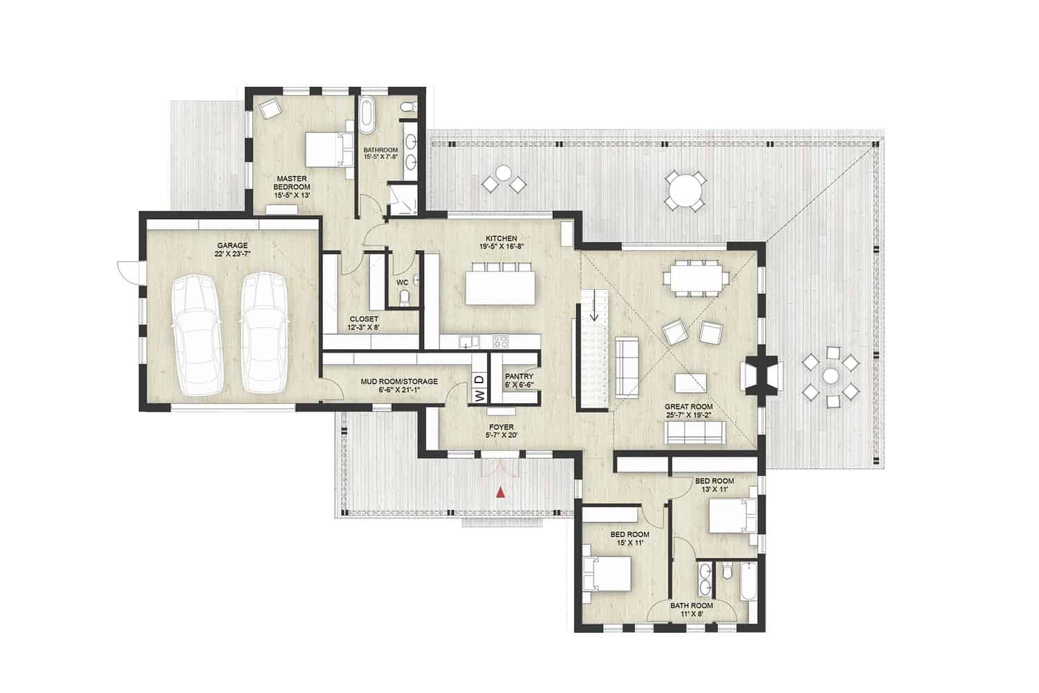 Truoba Class 316 house first floor plan