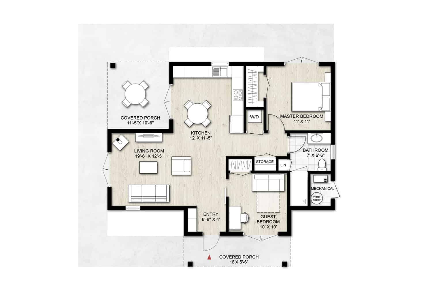 Truoba Mini 219 - 2 bedroom house plan