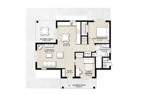 Truoba Mini 219 - 2 bedroom house plan