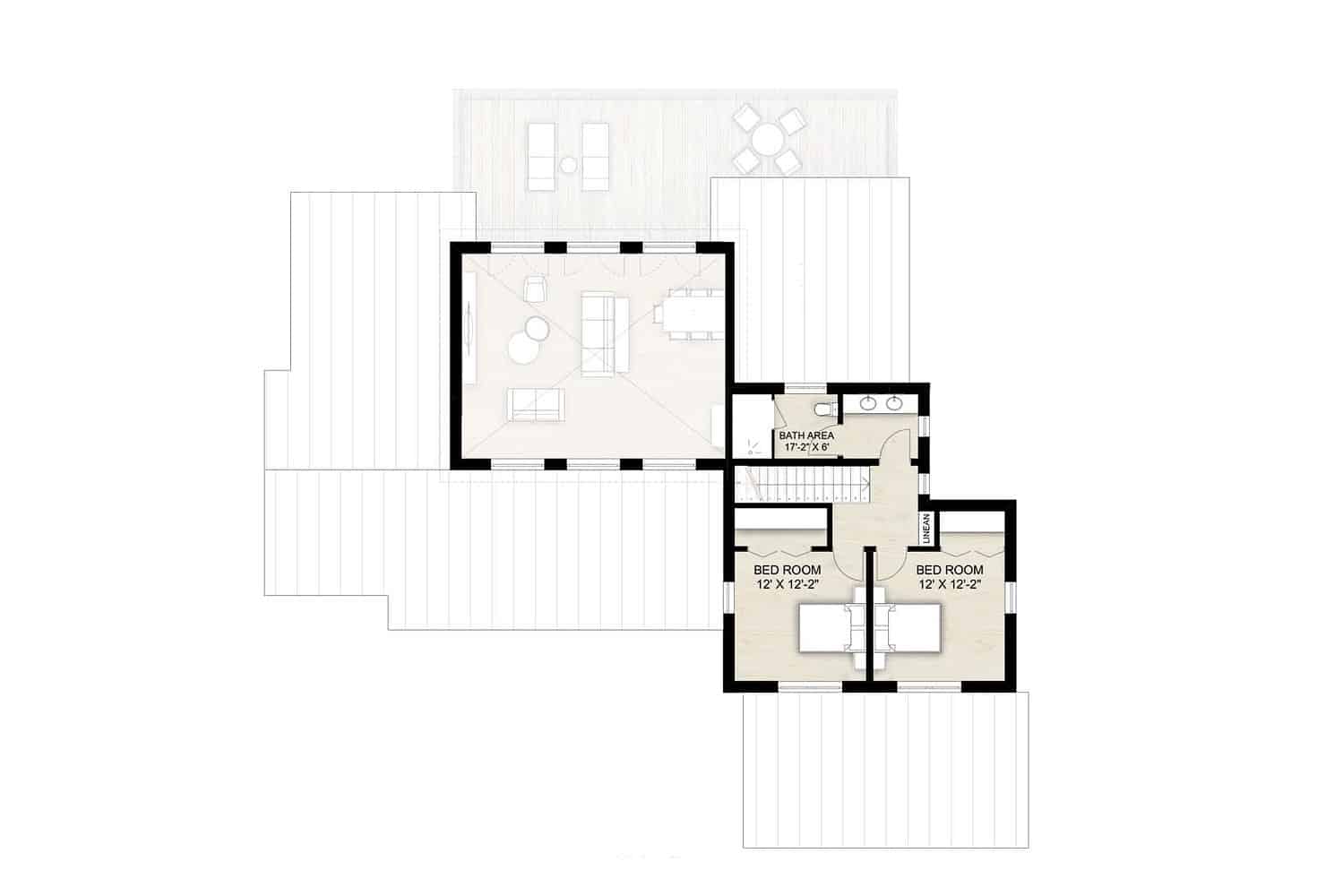 Truoba 118 - 3 bedroom house second floor plan