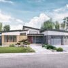 Truoba 218 mid-century modern house front elevations