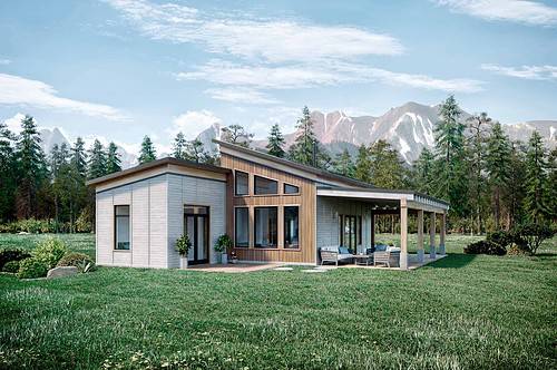 Truoba Mini 419 - 1200 sq ft house elevations