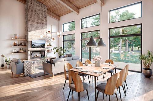Truoba Class 519 unique house plans dining room