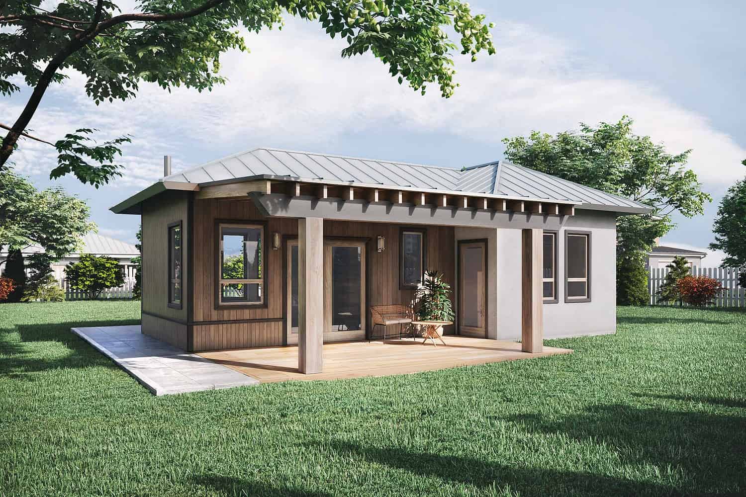 Truoba mini 120 house plan with porches