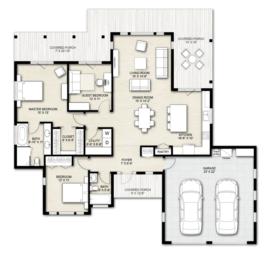 Truoba 3 bedroom house plan