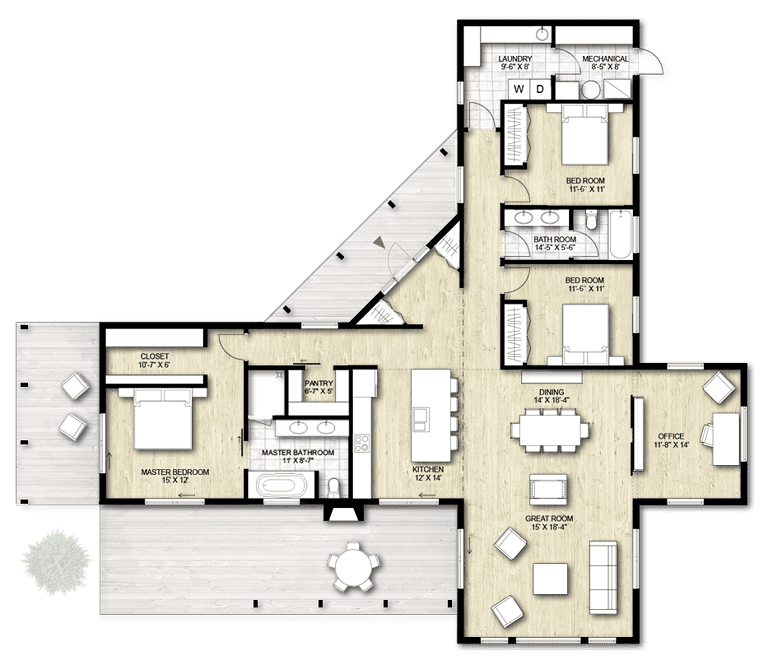  3  Bedroom  House  Plans  Simple And Unique  Floor Plans  For 