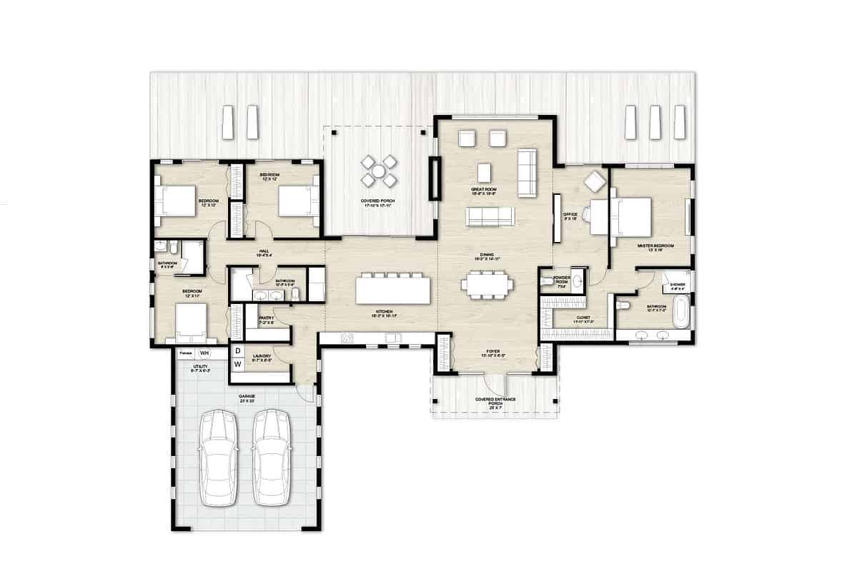 Truoba Class 521 4 bedroom house plan