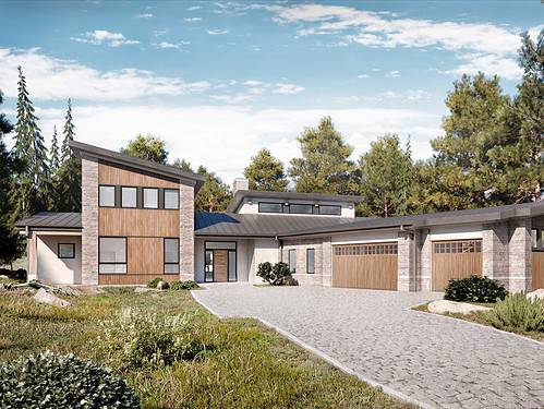 Truoba Class 519 contemporary house plans front elevation