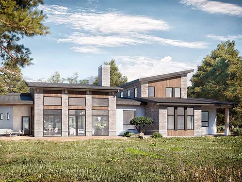 Truoba Class 519 large house plans rear elevation