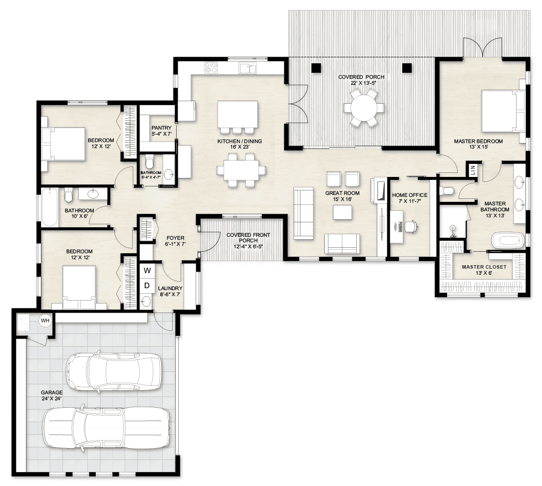 Bedroom Contemporary House Plan