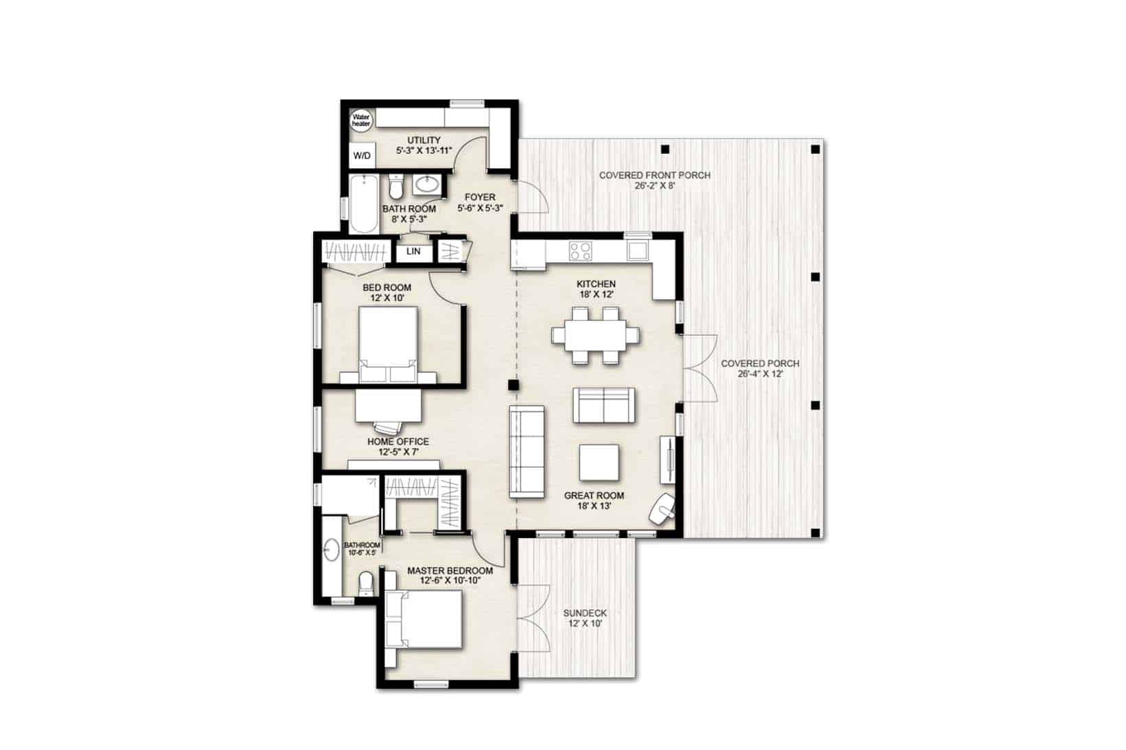 2 Bedroom House Plans Truoba For