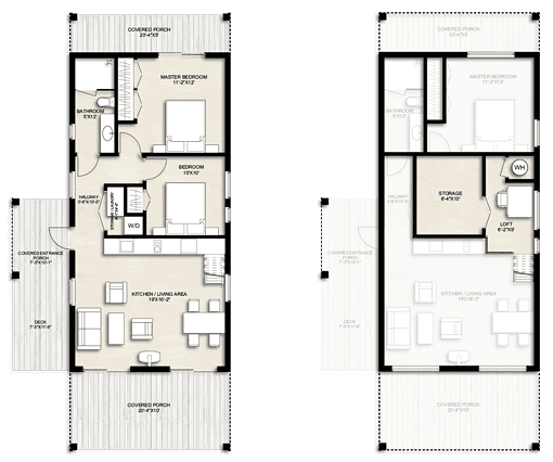 Truoba Mini 822 Cabin Plan | Vacation House Plan