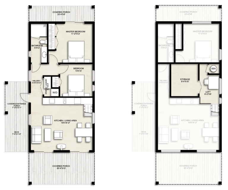 Truoba Mini 822 Cabin Plan | Vacation House Plan