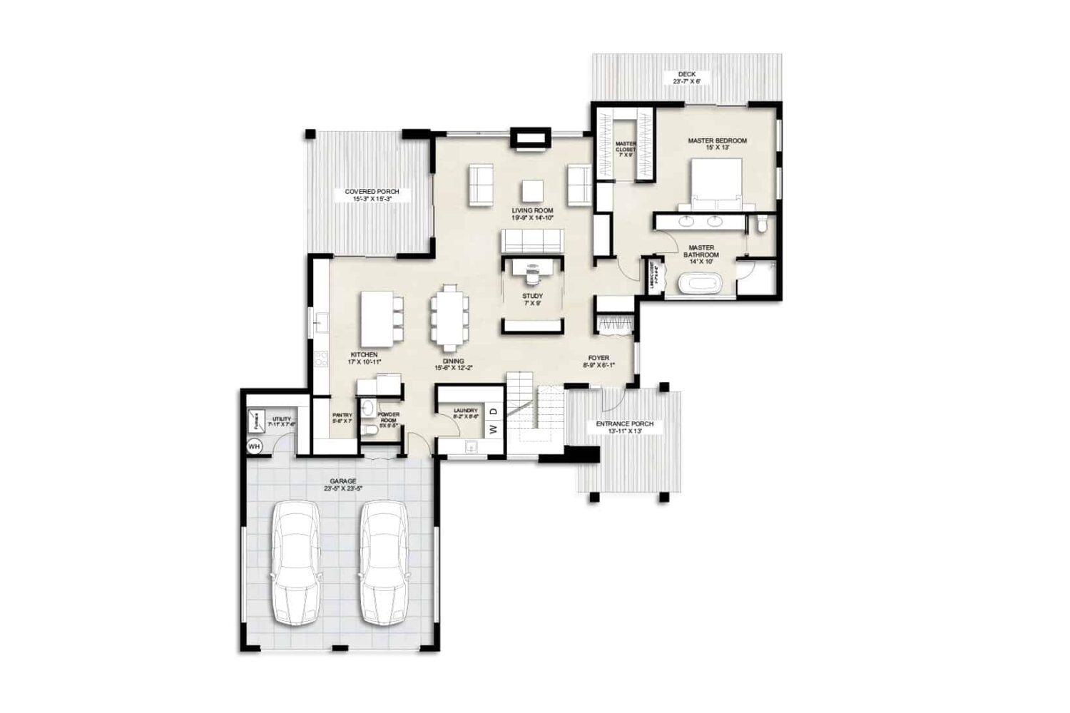 Truoba 1222 house first floor plan