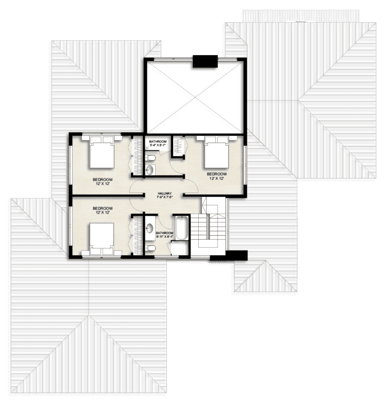 Truoba 1222 | 4 Bedroom Contemporary House Plan