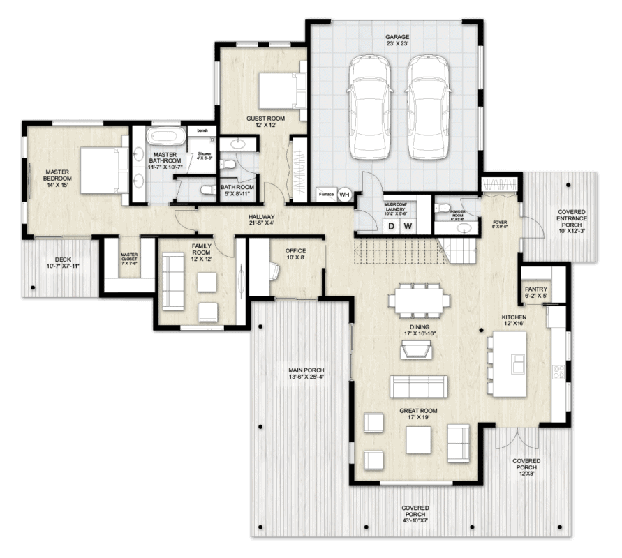 Truoba Class 1322 | 4 Bedroom Modern House Plan