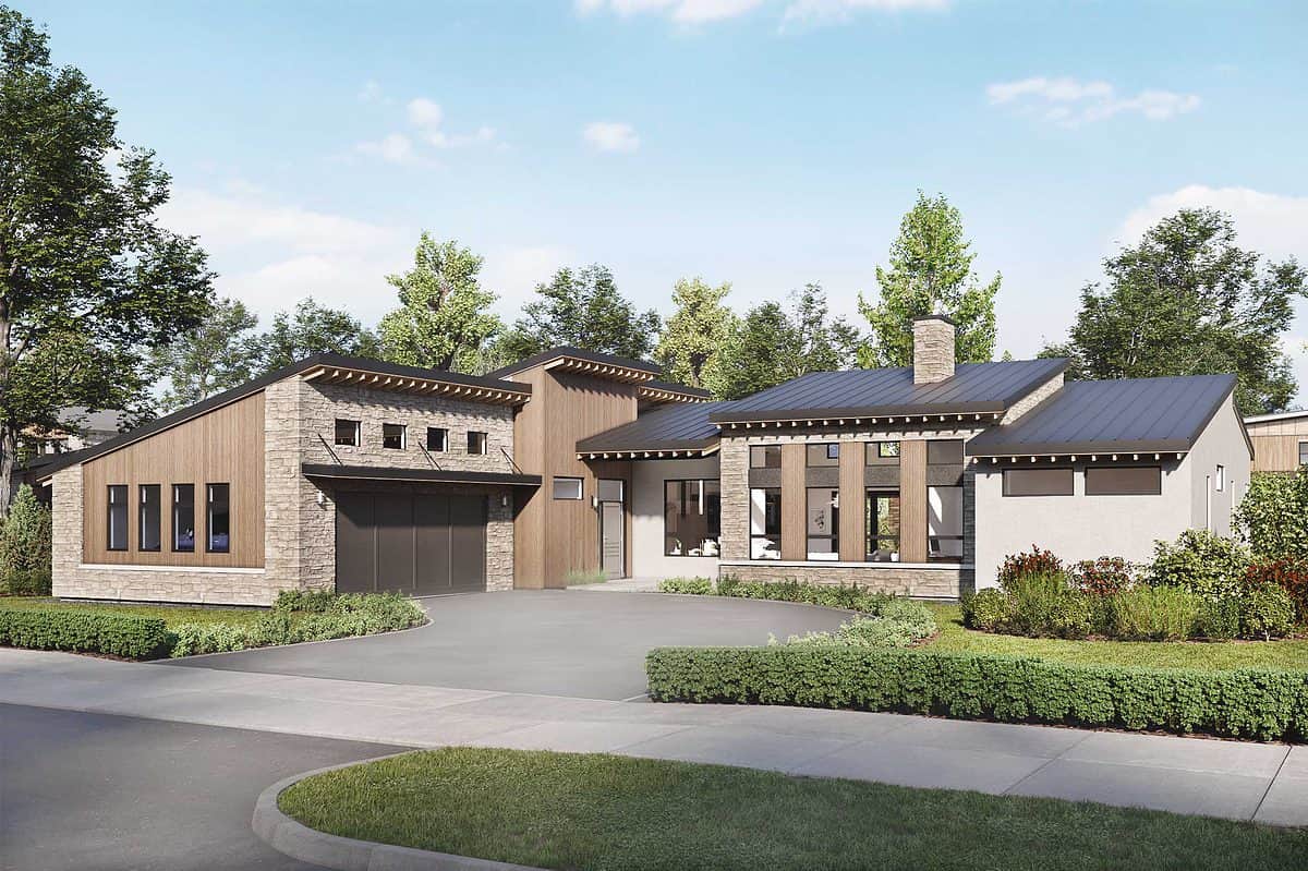 Truoba Single Story 3 Bedroom House front facade