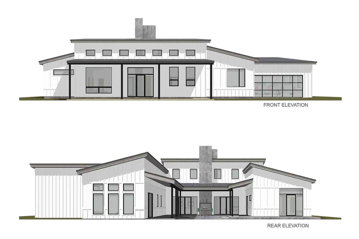 single story modern farmhouse exterior