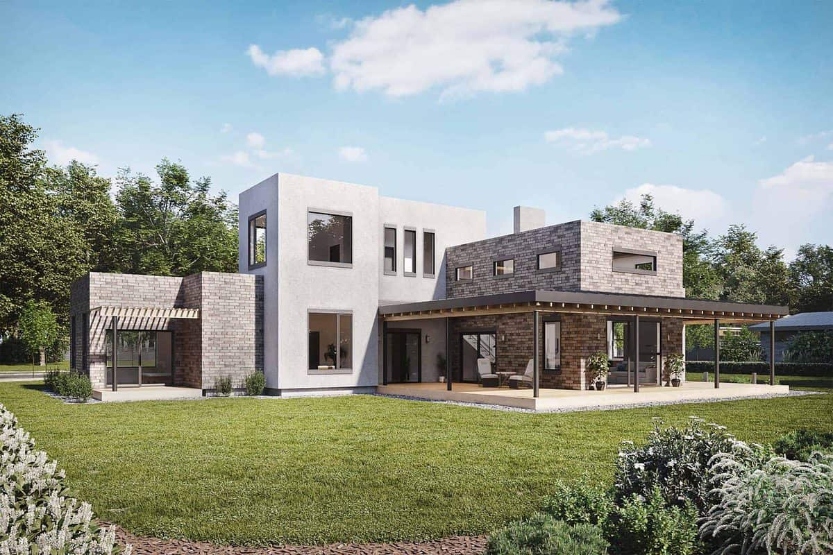 modern contemporary houses back view