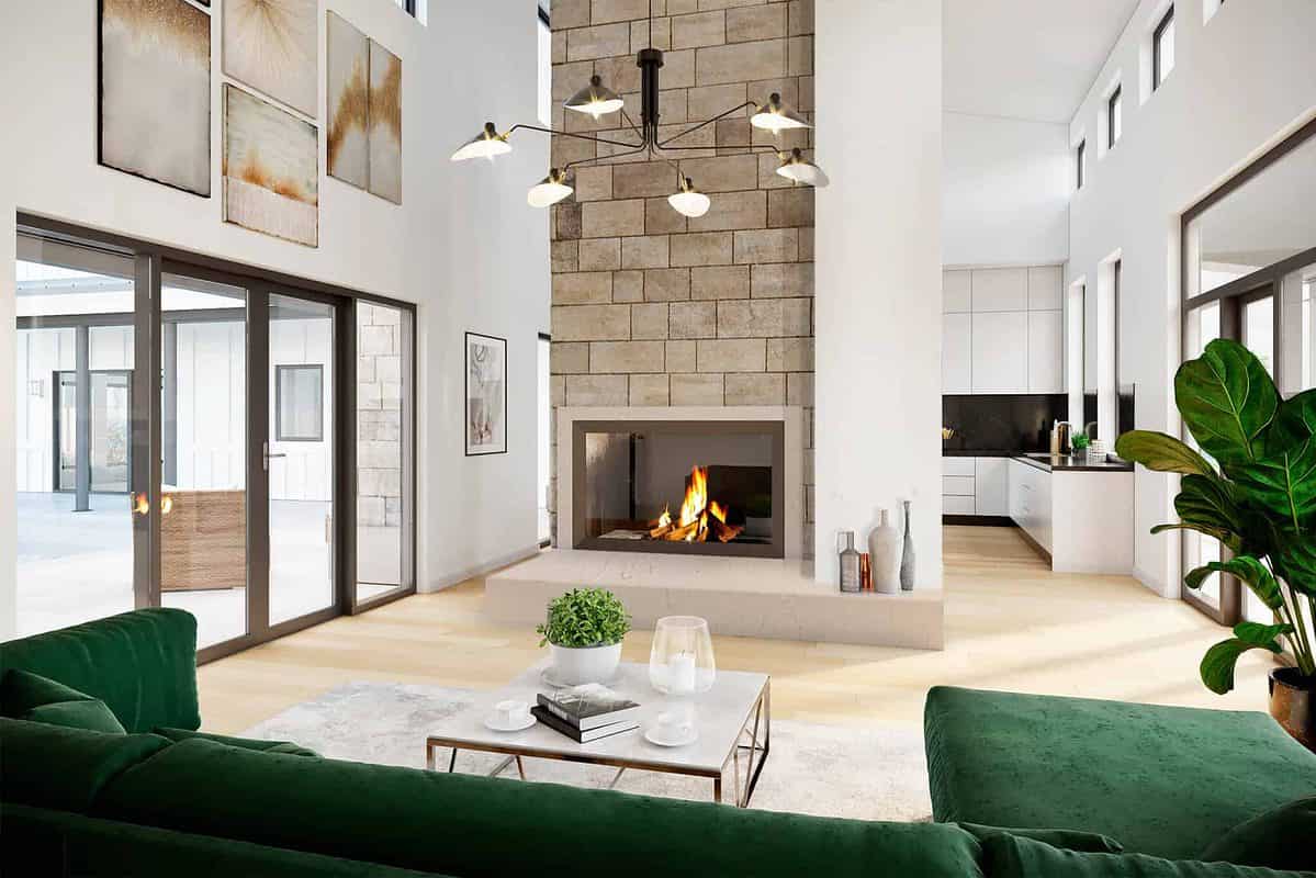 single story modern farmhouse exterior