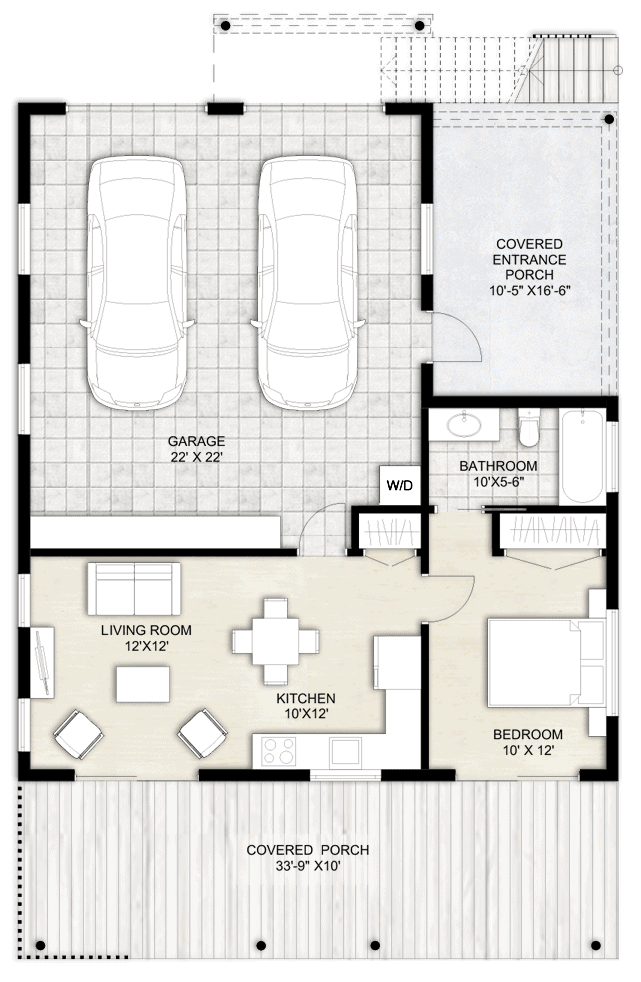 Truoba 123 hip roof ADU house