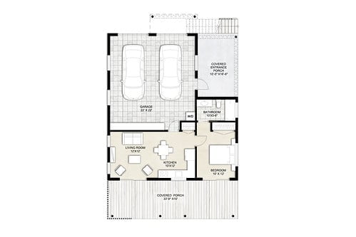 Truoba 123 hip roof ADU house