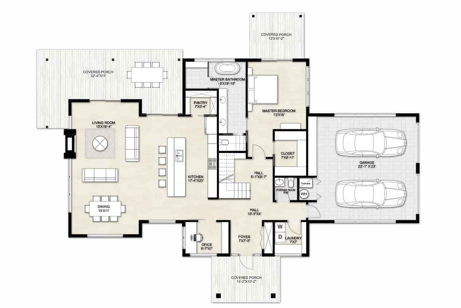 House Plans with Three Bedroom