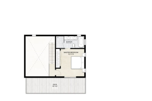Tiny House Plan TM 623 with second floor