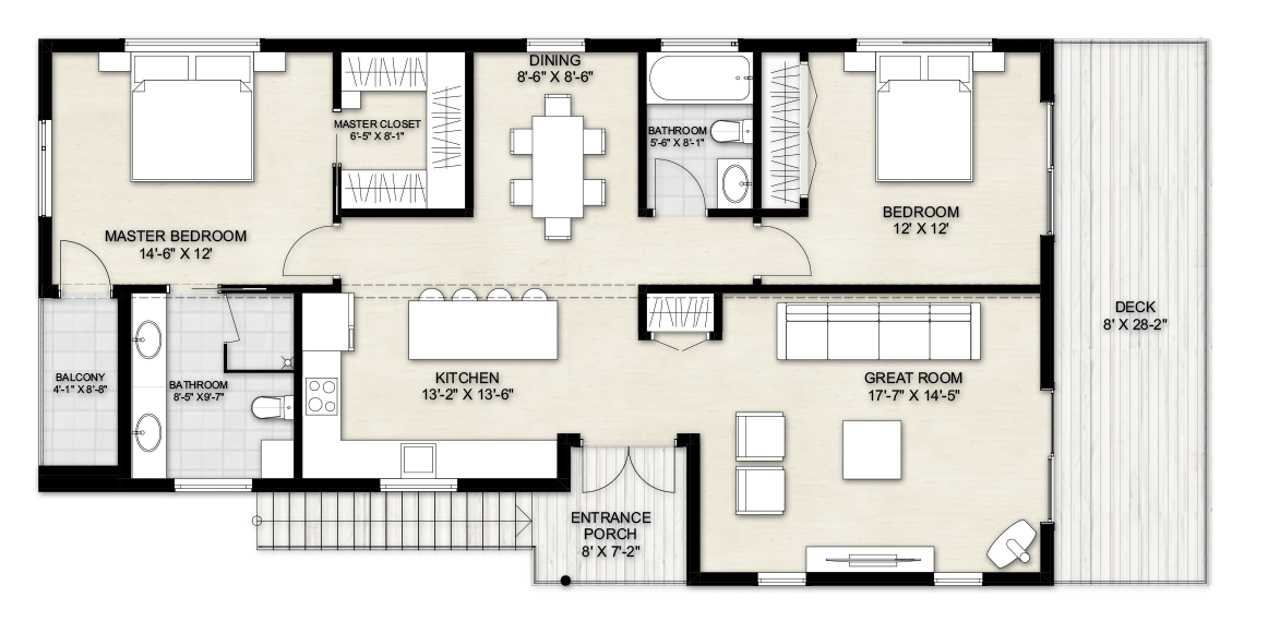 ADU House Plan T 723 with second floor