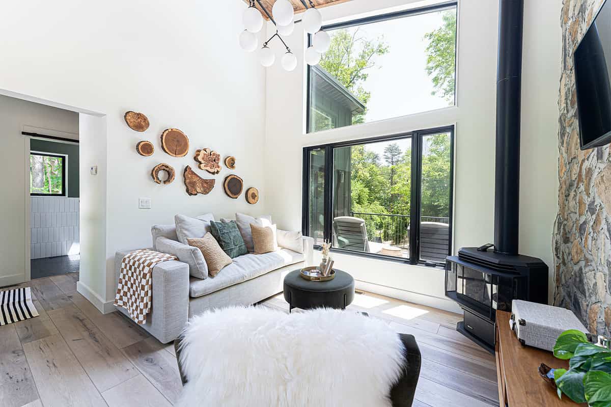 Modern cabin interior
