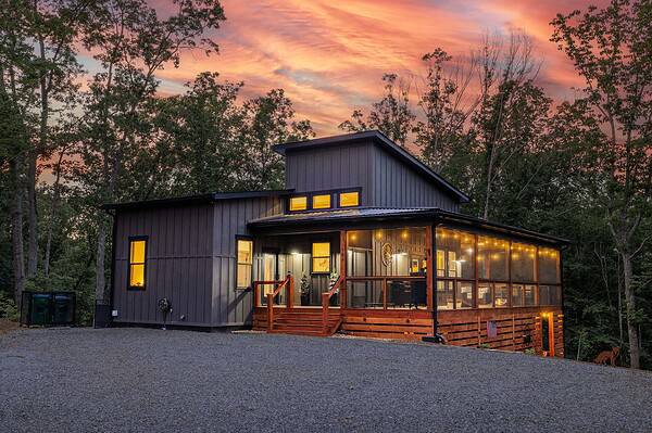 Truoba house at night